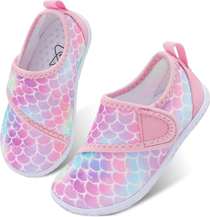 LeIsfIt Toddler Water Shoes Boys Girls Aqua Socks Kids Breathable Swim Shoes Non-Slip Barefoot Be... | Amazon (US)