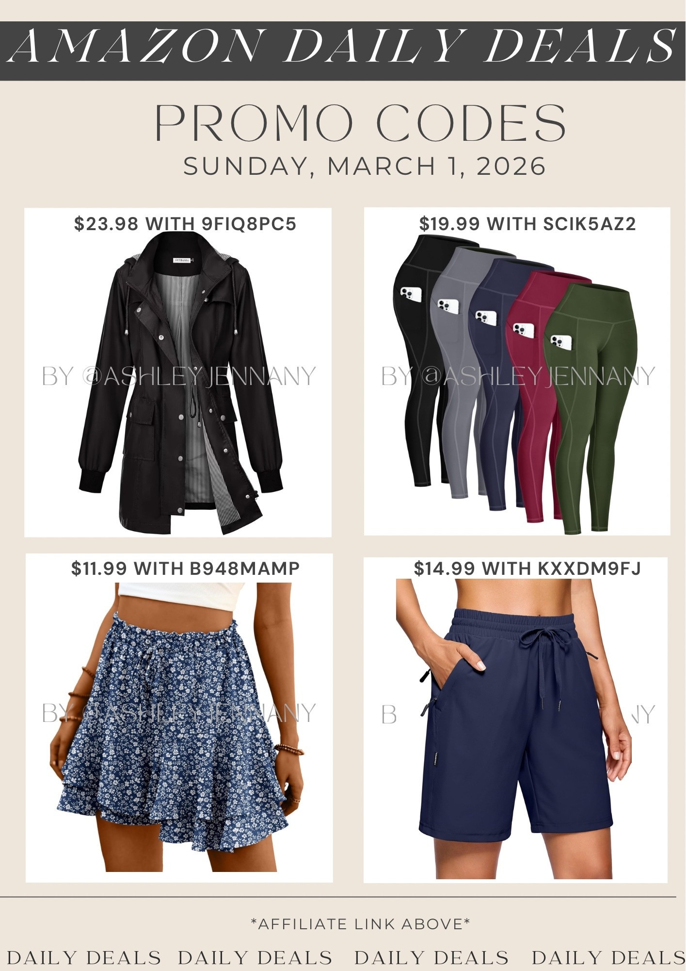 Amazon fashion deals on this rain, jacket, leggings, and shorts

#LTKSeasonal #LTKSaleAlert #LTKMidsize