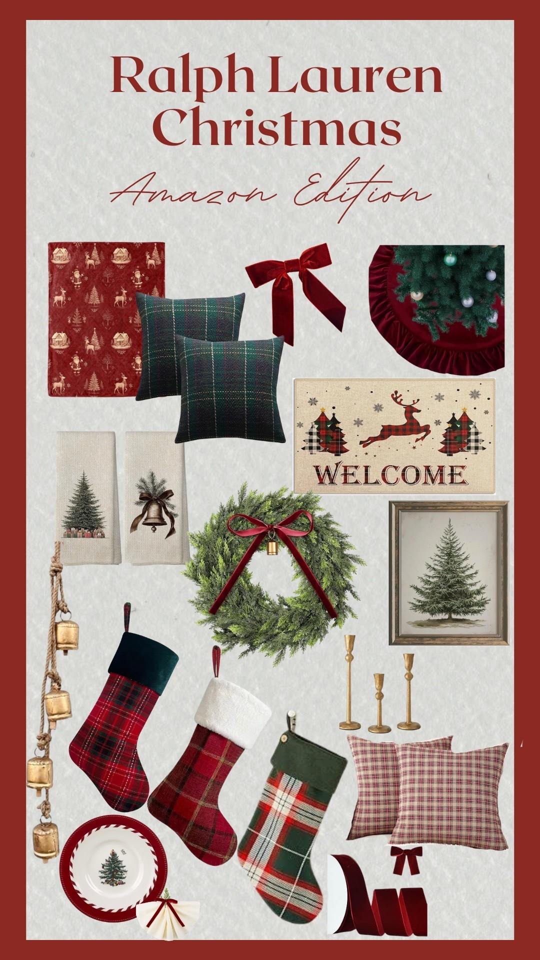 Ralph Lauren Christmas vibes… but make it Amazon 🎄✨ We love the cozy, refined, and timeless warmth it brings to the holiday season. 

#ChristmasDecor #Holidays #Christmas #RalphLauren #RalphLauren Christmas

#LTKSeasonal #LTKGiftGuide #LTKHoliday