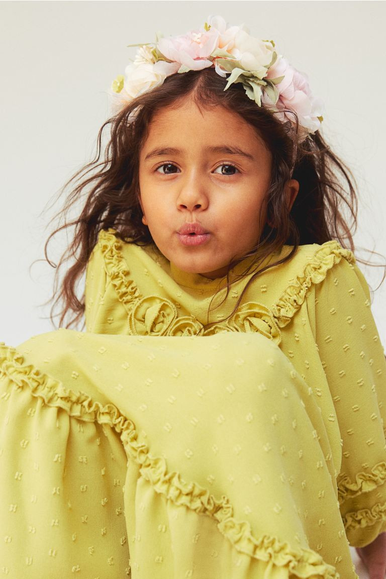 Satin Hairband with Flowers - Light pink/flowers - Kids | H&M US | H&M (US + CA)