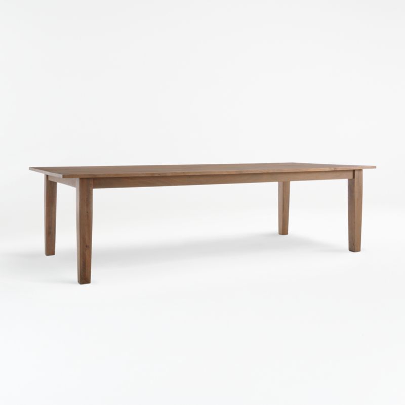 Basque 104" Weathered Light Brown Solid Wood Dining Table + Reviews | Crate & Barrel | Crate & Barrel