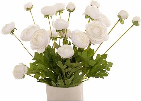 Artificial Ranunculus Flower Silk Flowers Buttercup 5 Pcs,Suitable for core Decoration,Wedding Fl... | Amazon (US)