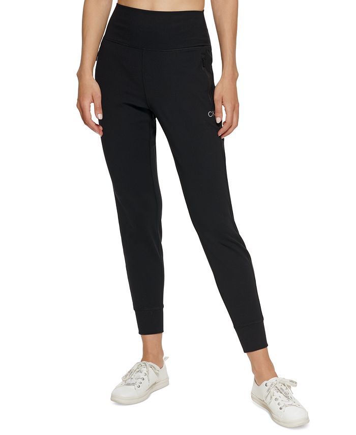 Calvin Klein Women's High-Waist Skinny Yoga Jogger Pants & Reviews - Pants & Capris - Women - Mac... | Macys (US)