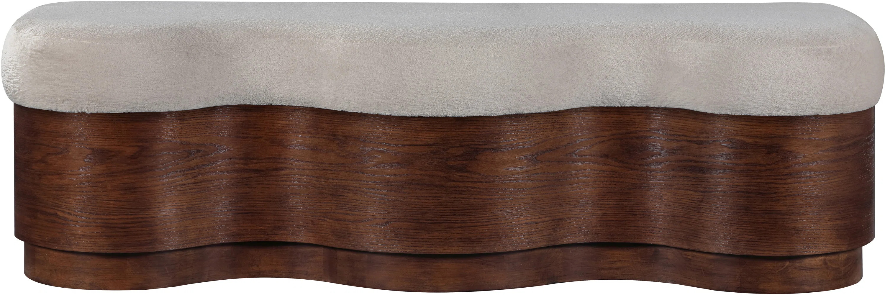 Mariaclara Velour Fur Fabric Bench | Wayfair North America