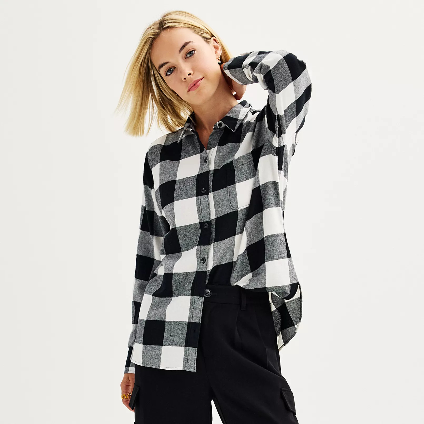 Juniors' SO® Core Flannel Shirt | Kohl's