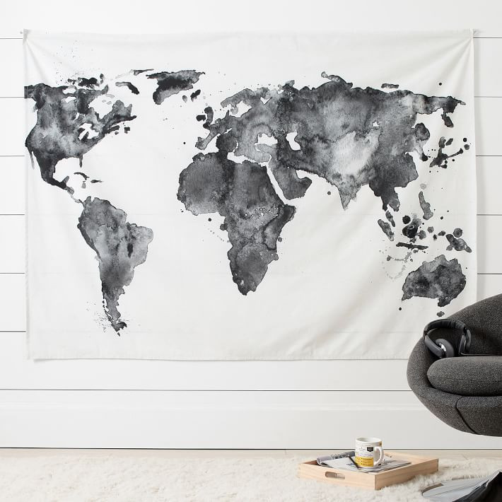 World Map Tapestry | Pottery Barn Teen
