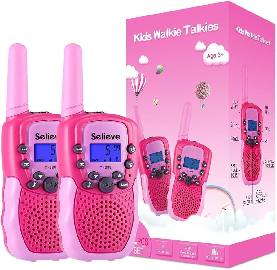 Selieve Toys for 3-12 Year Old Girls Boys, Walkie Talkies for Kids 22 Channels 2 Way Radio Toy wi... | Amazon (US)