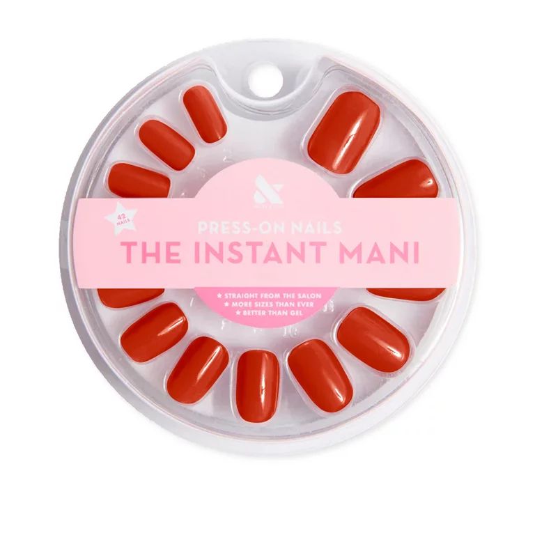 Olive & June Press-on Artificial Nails, Squoval Short, CV, Red, 42 ct | Walmart (US)