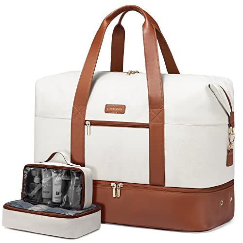 LOVEVOOK Weekender Bag, Large Travel Duffel Bag for Women with 2 Packing Cubes, Carry on Overnight Bag with Shoe Compartment, Mom Hospital Bags for Labor and Delivery | Amazon (US)