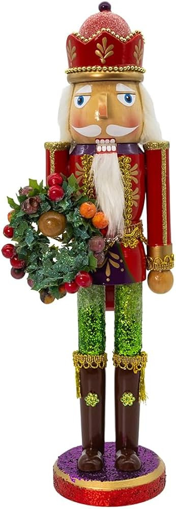 Kurt Adler 15-inch Wooden Sugar Frost Nutcracker | Amazon (US)