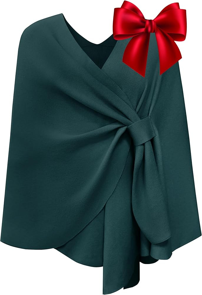 PULI Women's Elegant Shawl Wraps Soft Open Front Poncho Sweater for Spring Fall Winter | Amazon (US)