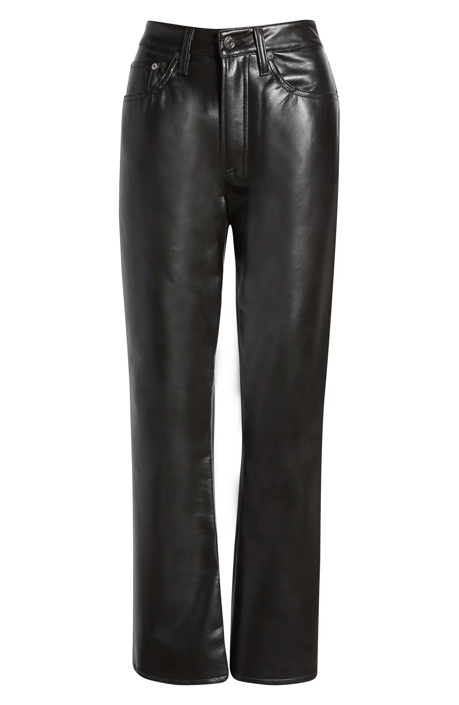 AGOLDE Relaxed Fit Bootcut Recycled Leather Pants | Nordstrom | Nordstrom