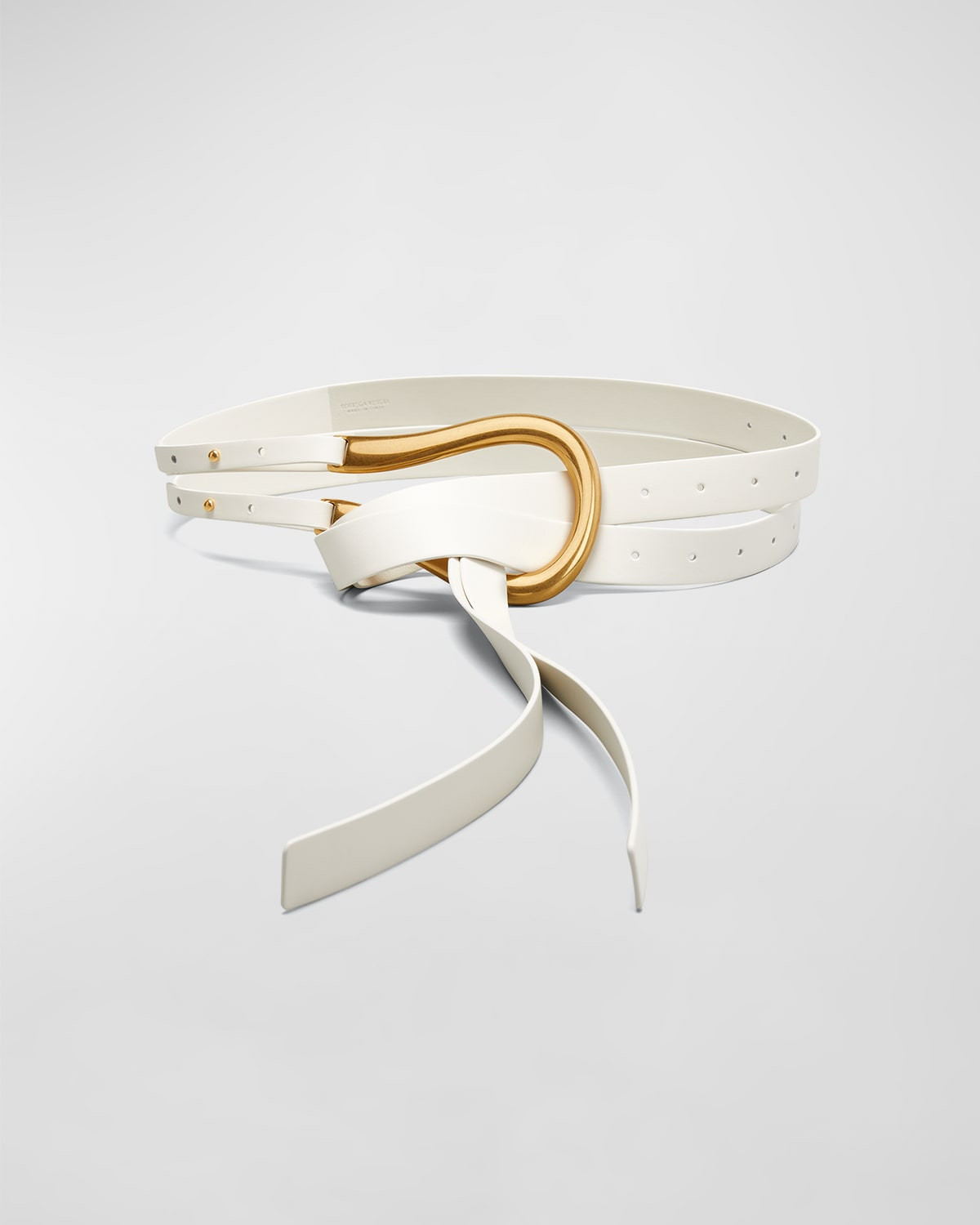 Double Strap Leather Belt with Horseshoe Buckle | Neiman Marcus