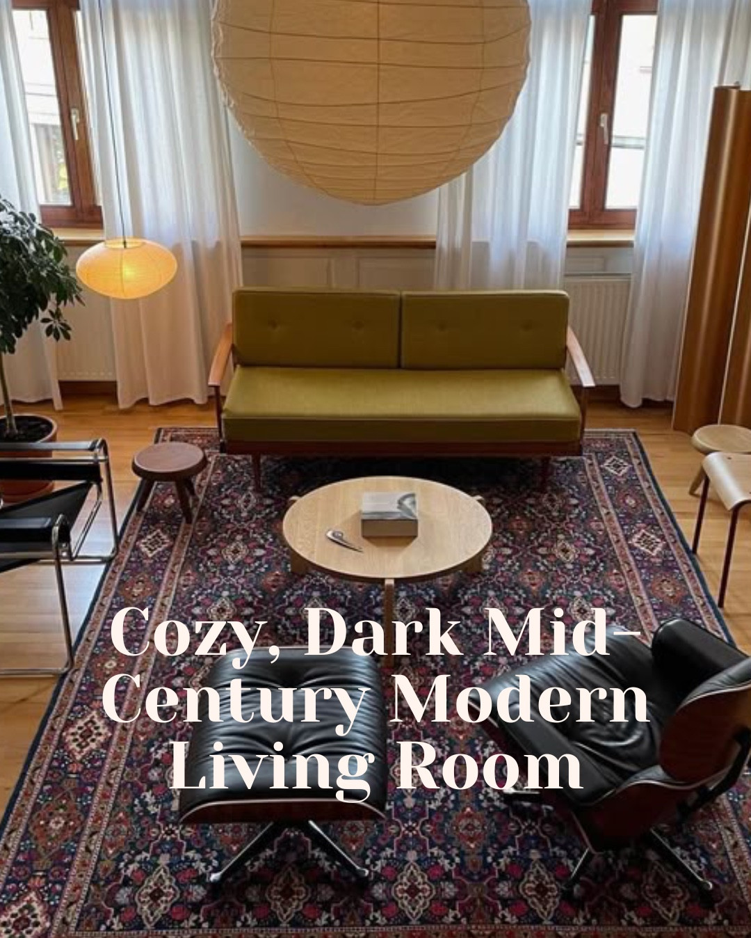 Dark and cozy mid-century modern home decor for the living room or apartment. From dark persian rugs to chrome furniture (coffee tables, credenzas), these home accents are perfect for elevating your space! #mcm #midcenturymodern #livingroom #home #decor #interior #apartment #design 

#LTKHome #LTKGiftGuide #LTKMens