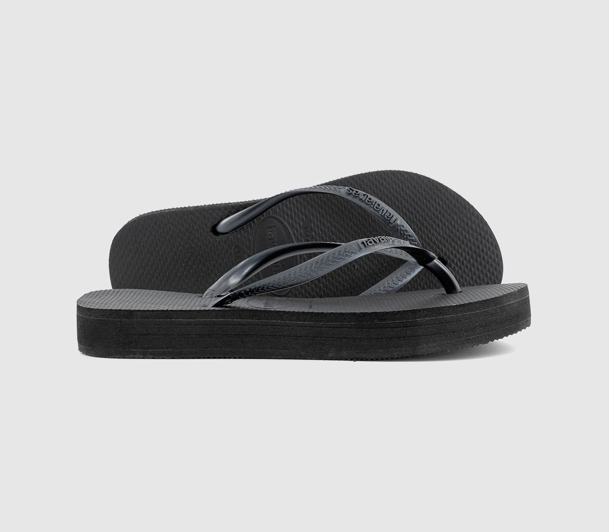 Havaianas Womens Slim Platform Flip Flops Black, 8 | Office Shoes (UK)