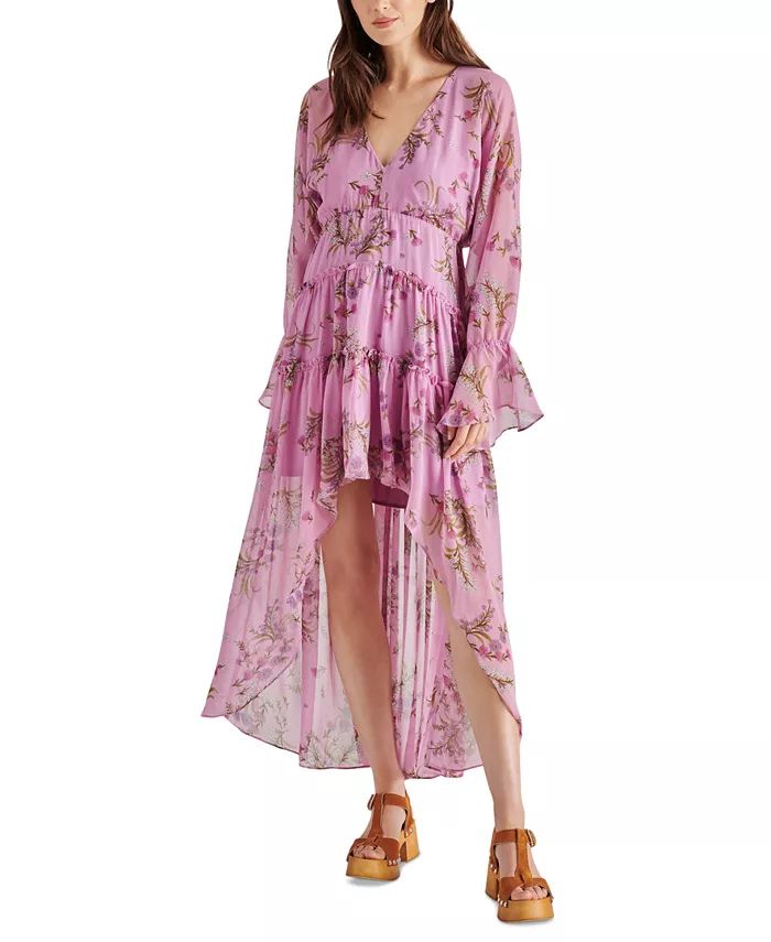 Steve Madden Women's Sol Floral High-Low Maxi Dress - Macy's | Macy's