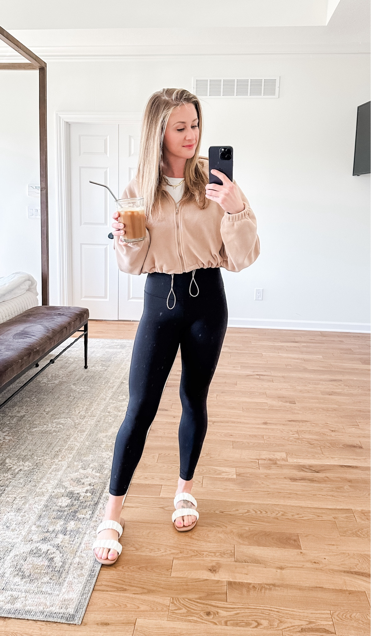 Forgot to post my outfit from yesterday and I must share because this zip up is perfect!! Obsessed with the cinch waist, it’s plenty warm enough for the spring wind, and lots of colors available. Also picked up the align leggings in a 25” length and I love it! I’m 5’5.5” for reference  

#LTKfindsunder50 #LTKSeasonal #LTKstyletip