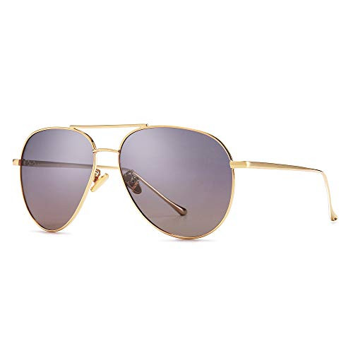 SUNGAIT Women's Lightweight Oversized Aviator Sunglasses - Mirrored Polarized Lens | Amazon (US)