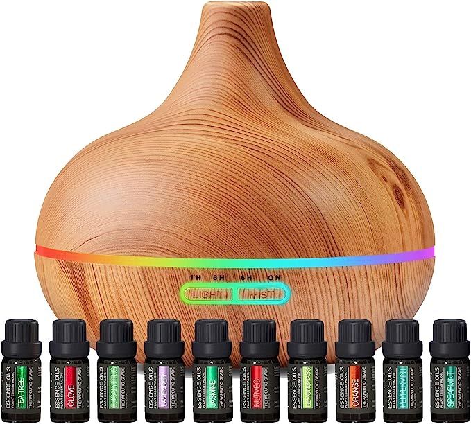 Ultimate Aromatherapy Diffuser & Essential Oil Set - Ultrasonic Diffuser & Top 10 Essential Oils ... | Amazon (US)