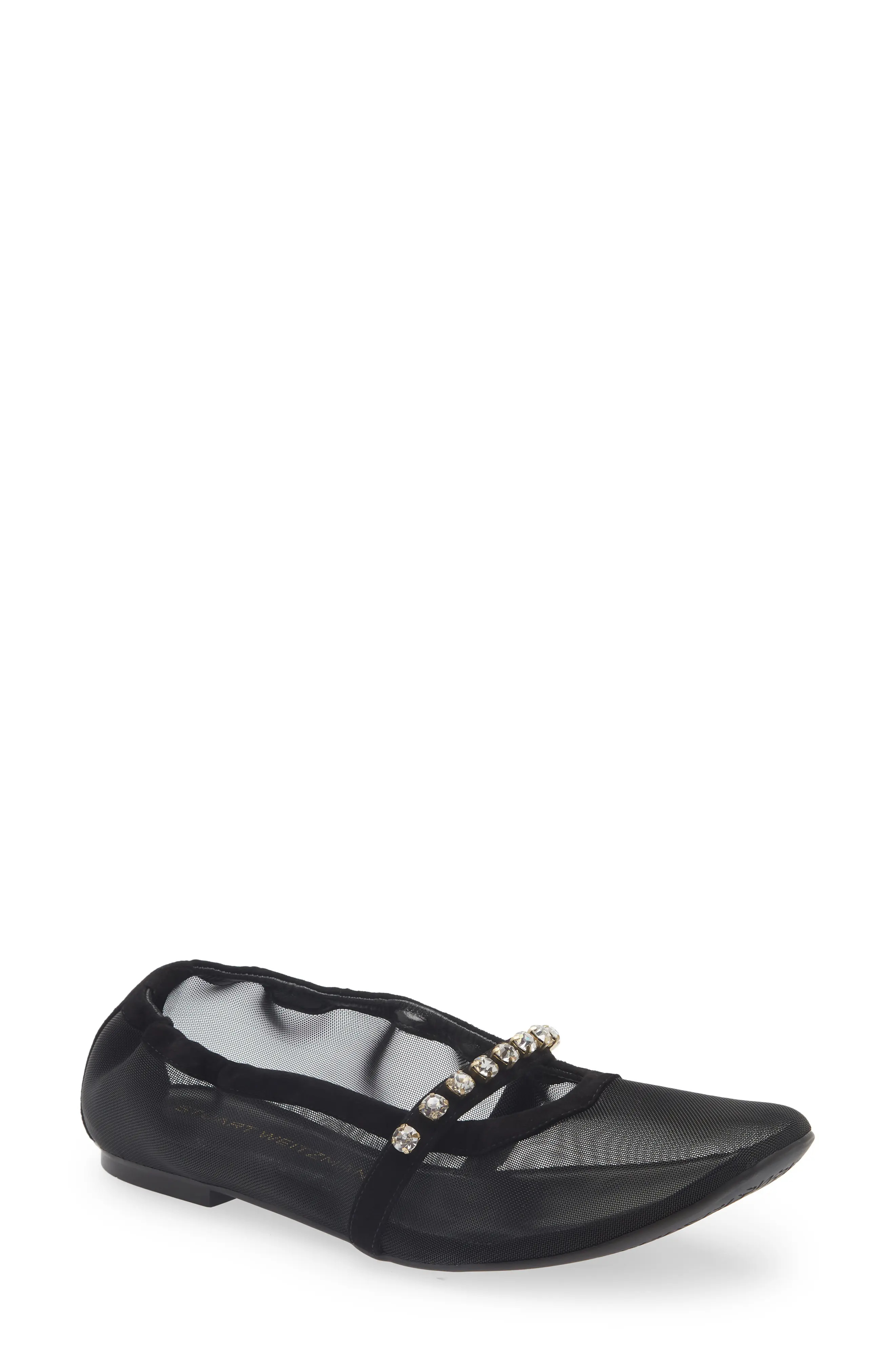 Goldie Crystal Strap Ballet Flat (Women) | Nordstrom | Nordstrom