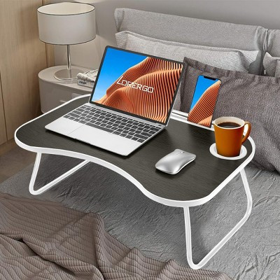 Laptop Stand with Foldable Metal Legs and Cup Holder for Bed Sofa or Travel Use-3irtyhousy | Target