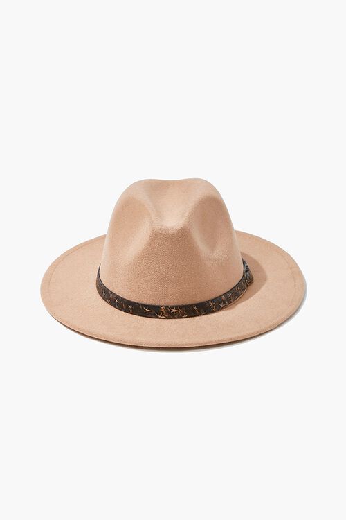 Faux Suede Star-Trim Fedora | Forever 21 (US)