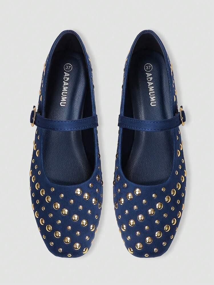 ADAMUMU Women's Early Autumn New Fashionable Comfortable Sequin Flat Mule Shoes, Cute For Daily And Party Wear, Holiday & Spring | SHEIN