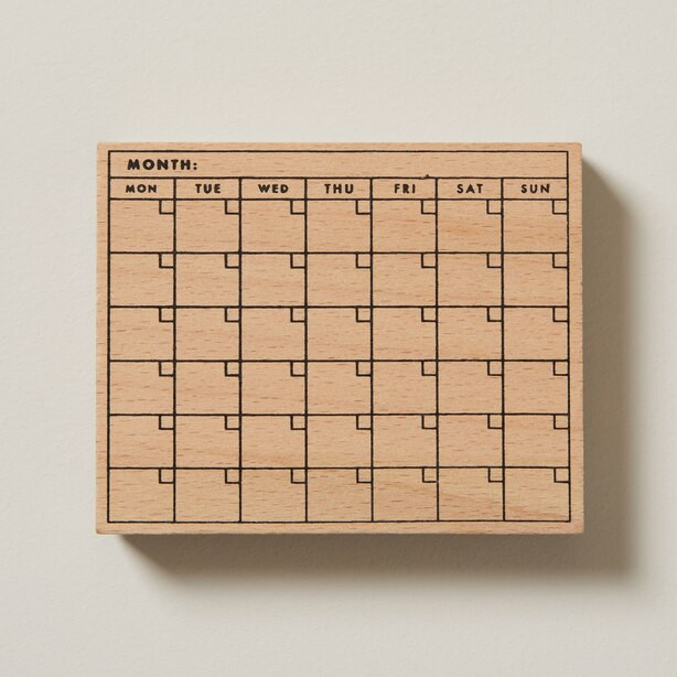 MONTHLY CALENDAR STAMP | Indigo (CA)