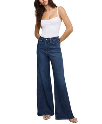Good American Women's Good Waist Palazzo Jeans - Macy's | Macy's