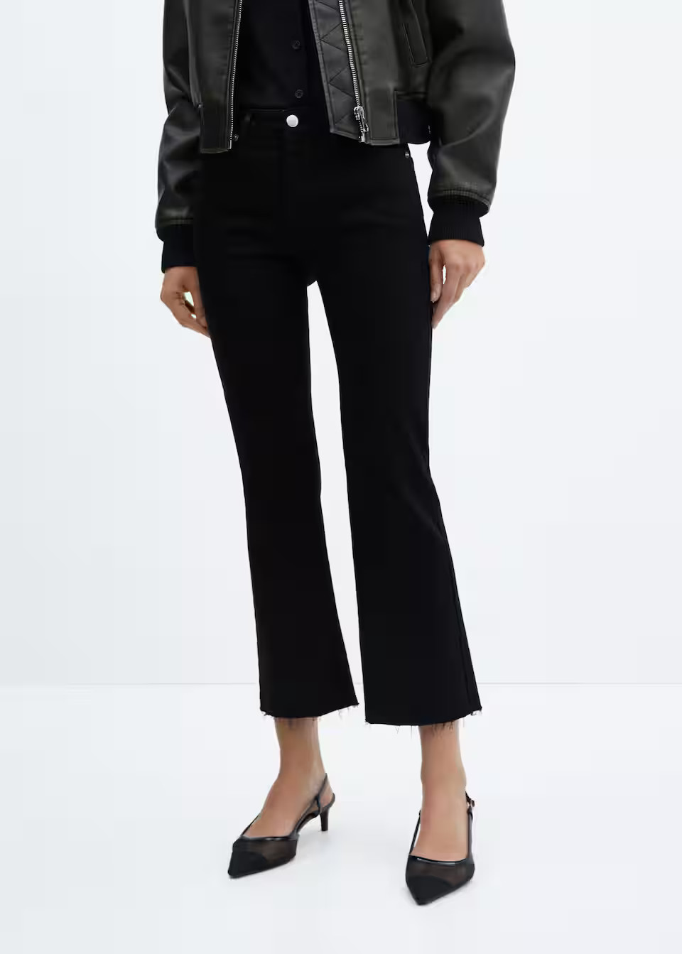Crop flared jeans -  Women | Mango USA | MANGO (US)