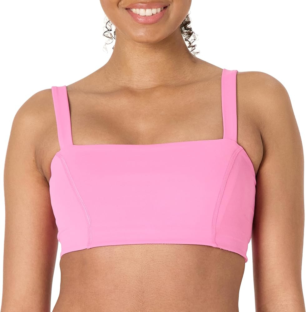 Amazon Essentials Women's Active FormFlex Buttery Soft Light Support Bandeau Sports Bra with Adjustable Straps | Amazon (US)