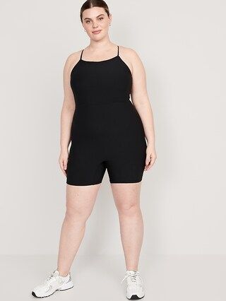 PowerLite Lycra&#xAE; ADAPTIV Square-Neck Short Bodysuit for Women -- 6-inch inseam | Old Navy (CA)