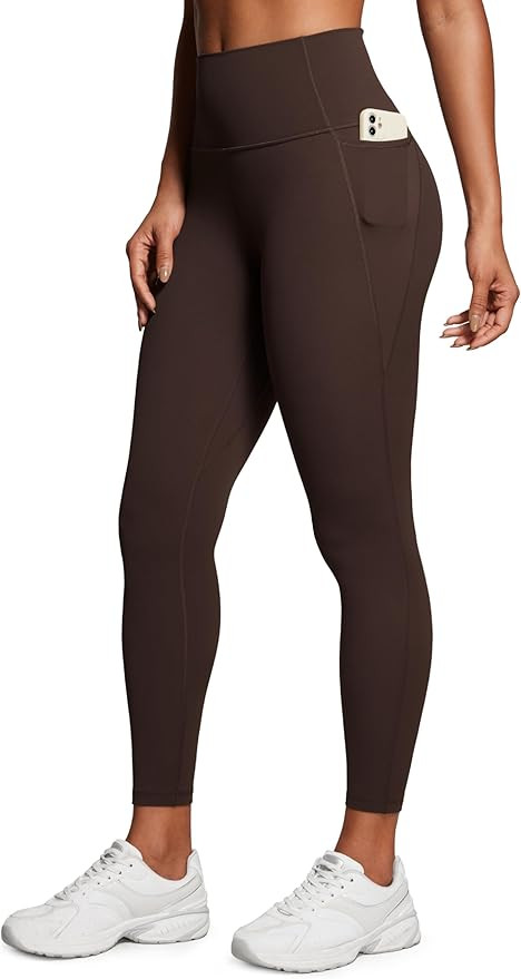 CRZ YOGA Women's Butterluxe 25'' Gym Leggings with Pockets - High Waisted Workout Leggings Butter... | Amazon (UK)