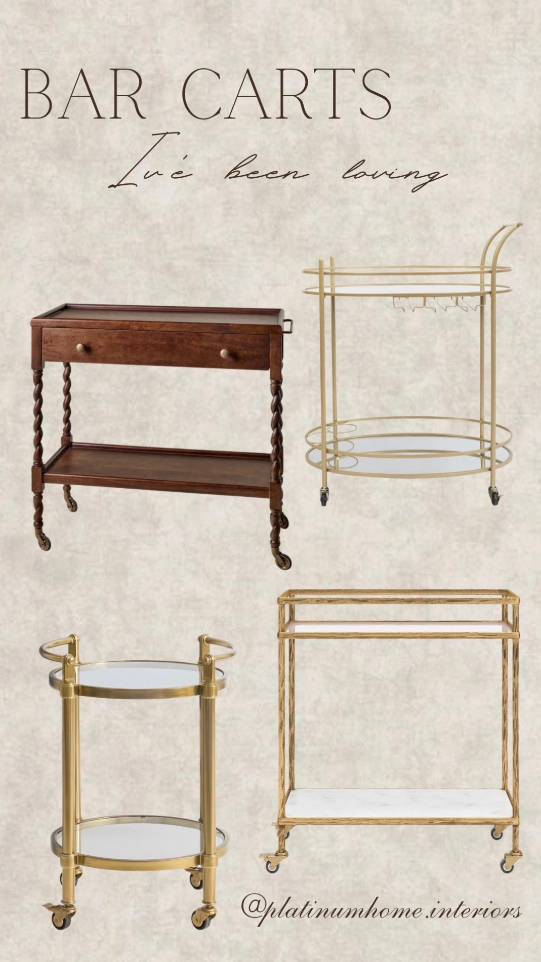 Been on the hunt for a bar cart and SO many caught my eye, had to share 🤩🥂🍾 

Potterybarn, Wayfair

#LTKHome