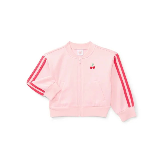 Wonder Nation Toddler Girls Full Zip Athletic Jacket, Sizes 12M-5T | Walmart (US)