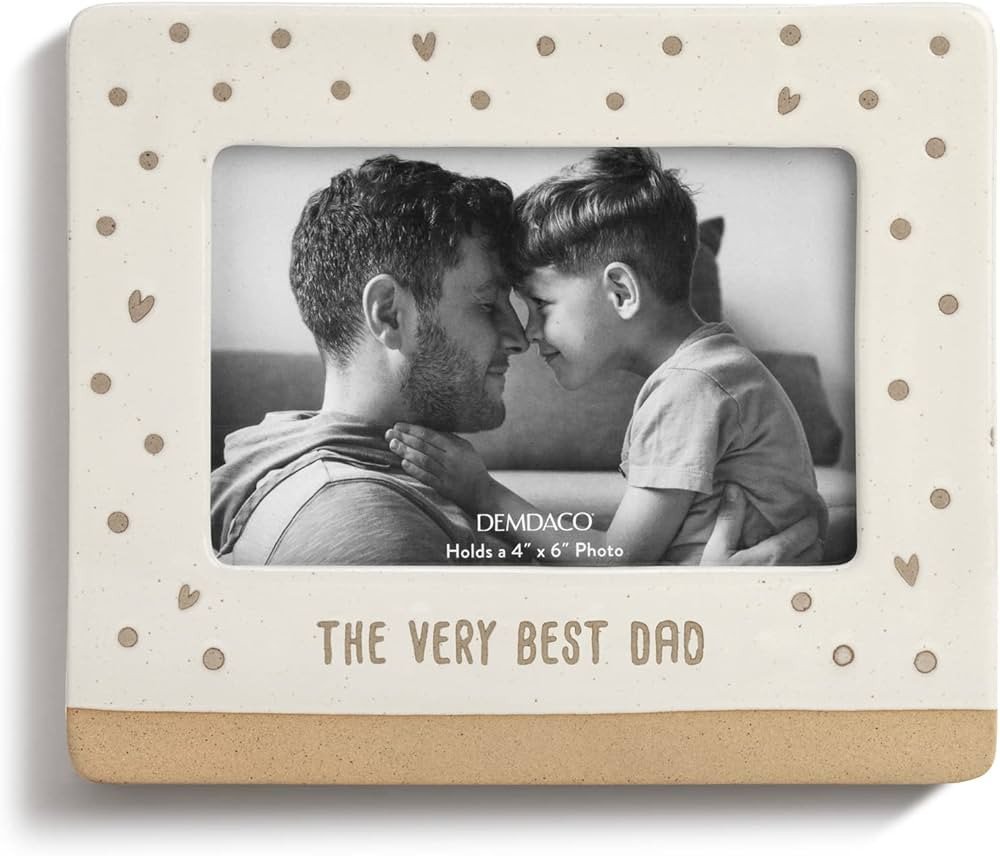 DEMDACO Very Best Dad Cream and Tan Holds 4 x 6 Inch Photo Wall or Tabletop Frame | Amazon (US)