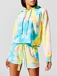 Tie Dye Cropped Hoodie | Carbon38