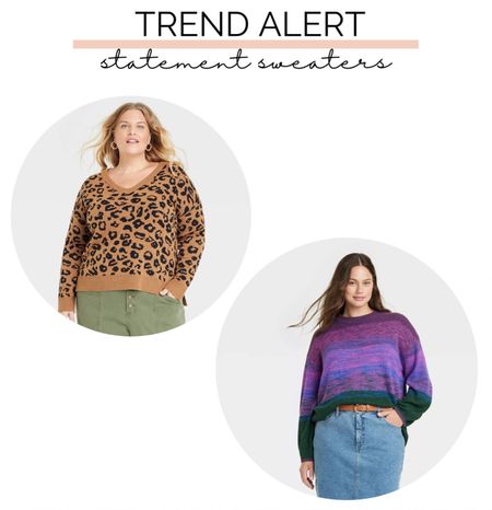 Plus size trendy statement sweaters for fall from target! You can throw a bold piece like this with a legging, skirt, or jeans! The sky is the limit, truly.

#LTKmidsize #LTKplussize #LTKfindsunder50