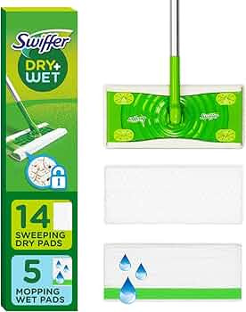 Swiffer Sweeper 2-in-1 Dry + Wet Floor Mopping and Sweeping Kit, Multi-Surface Kit for Floor Clea... | Amazon (US)