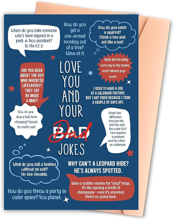 BETHEGIFT Fathers Day Card for Dad - Funny Card for Fathers Day - Dad Jokes Card - Birthday Card ... | Amazon (US)
