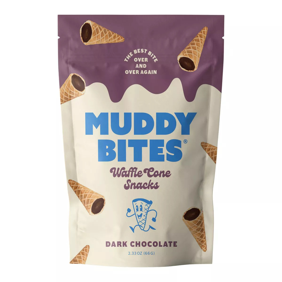 Muddy Bites Dark Chocolate Waffle Cone Snacks - 2.33oz | Target