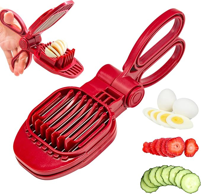 Fruit Slicer, Strawberry, Banana, Kiwi Cutter, Egg Slicer for Hard Boiled Eggs, for Fruit Sausage... | Amazon (US)