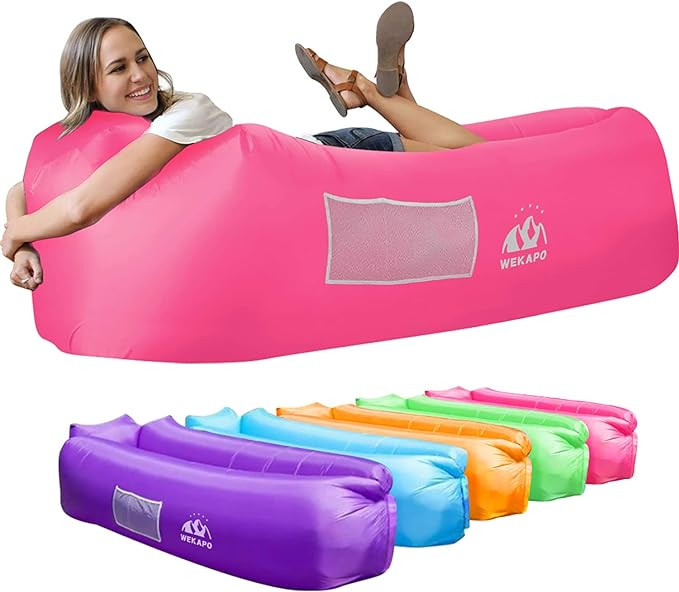 WEKAPO Inflatable Sun Lounger, Air Sofa, Hammock, Portable, Waterproof and Leak-Proof, Ideal for ... | Amazon (US)