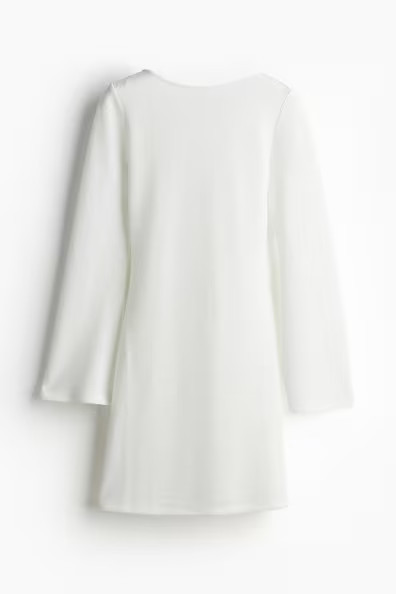 H & M - Rückenfreies Strickkleid - Weiß - Damen | H&M (DE, AT, CH, NL, FI)