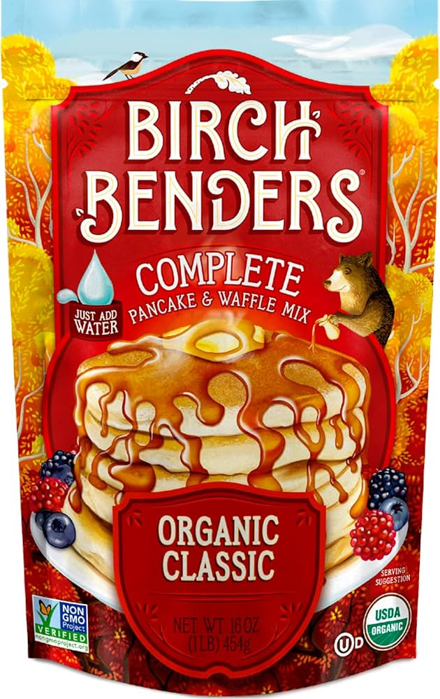 Birch Benders Griddle Cakes, Pancake & Waffle Mix Classic Organic, 16 Ounce | Amazon (US)