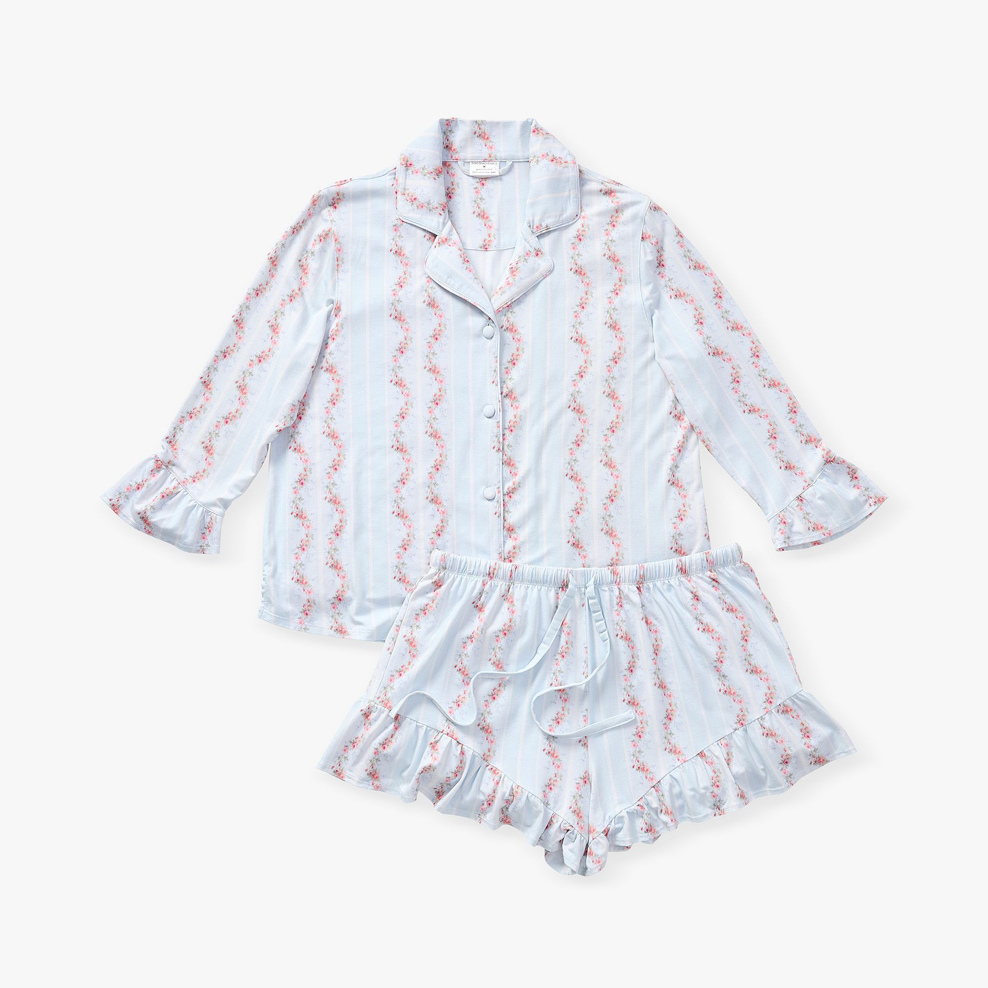 LoveShackFancy Sun Terrace Bamboo Viscose Pajama Set | Pottery Barn Teen