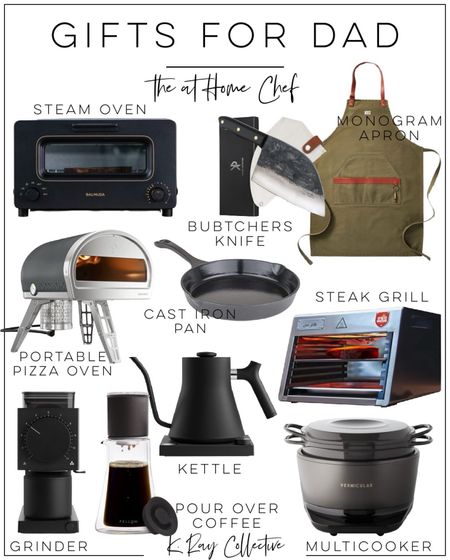 Men’s gift guide for the at-home chef.
A monogrammed apron, The butcher knife my husband loves, A pizza oven, the most elevated way to do pour over coffee, A kitchen must have an iron skillet and more.

Gifts for dad | gifts for the chef | kitchen, lovers gift guide | gift guide for Dad’s

#MensGiftGuide #GiftGuideForDads #GiftsForHim #GiftGuideForHim #GiftsForDad #KitchenEssentials #GiftsForAnyone #PourOverCoffee

#LTKGiftGuide #LTKhome #LTKmens