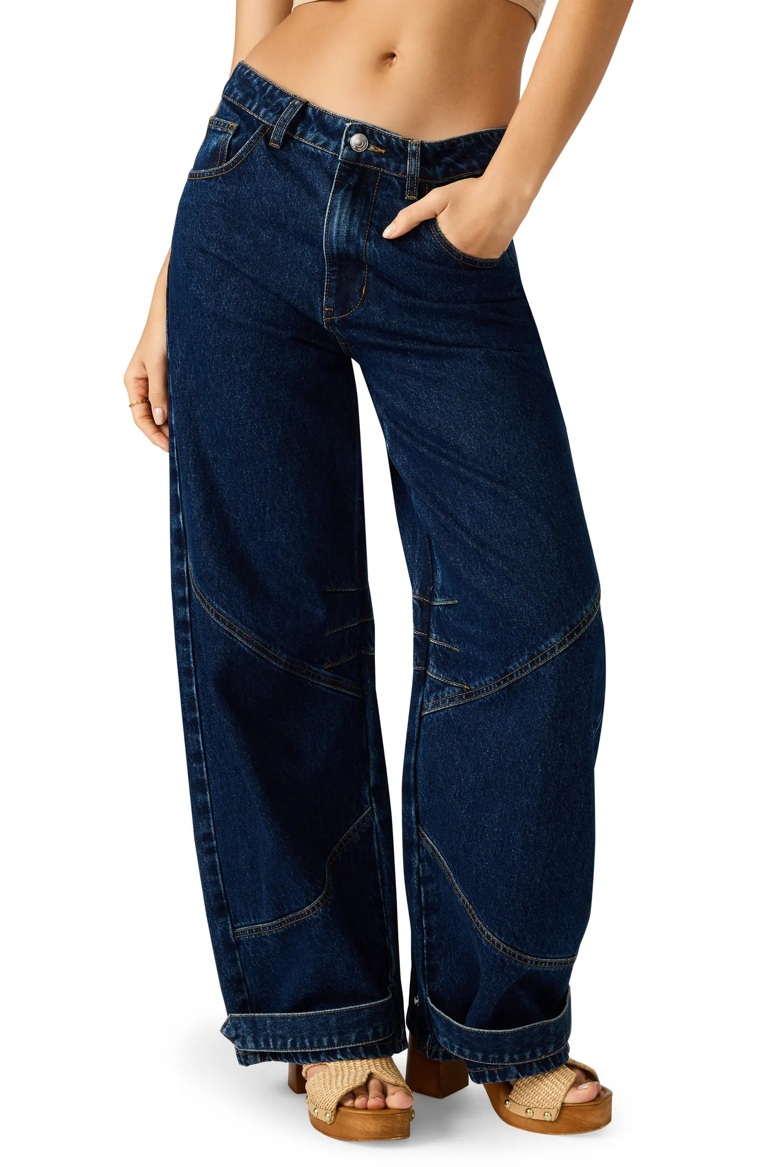 Tre Belted Hem Jeans | Nordstrom