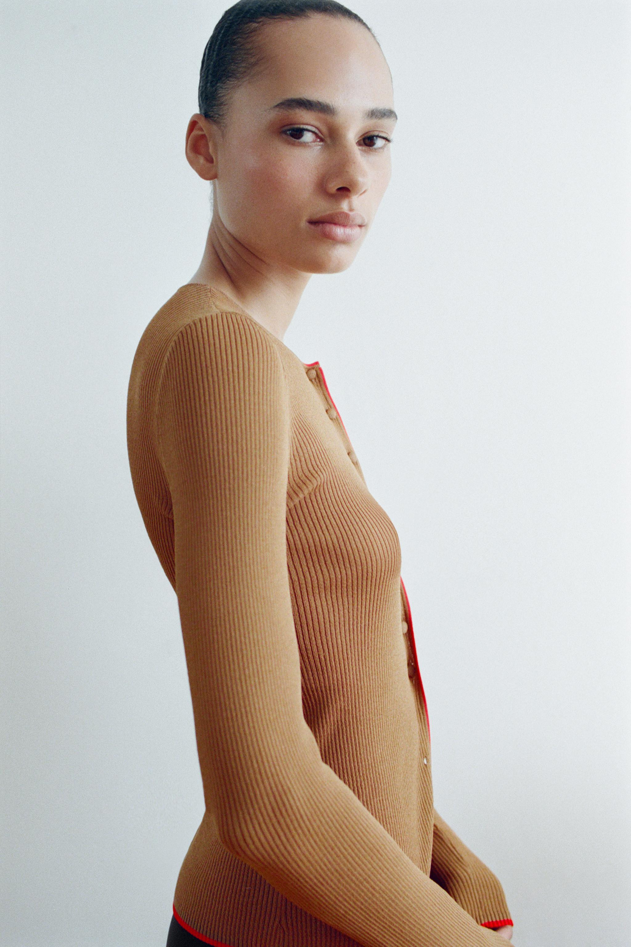 CONTRAST TRIM CARDIGAN | Zara UK