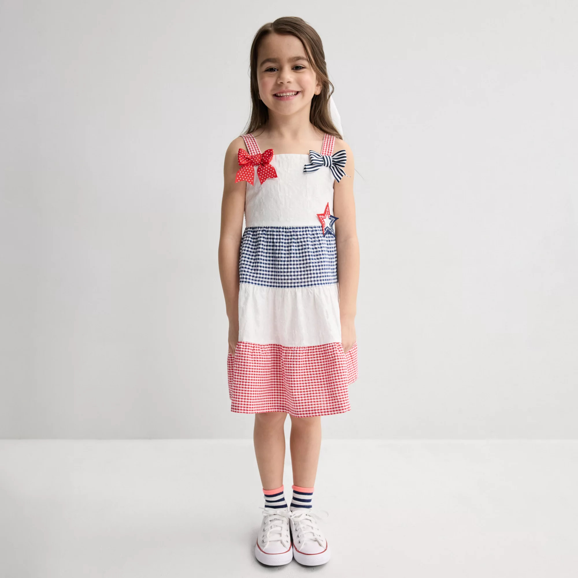 Girls 4-6 Blueberi Boulevard Americana Dress with Bows & Star Appliqué | Kohl's